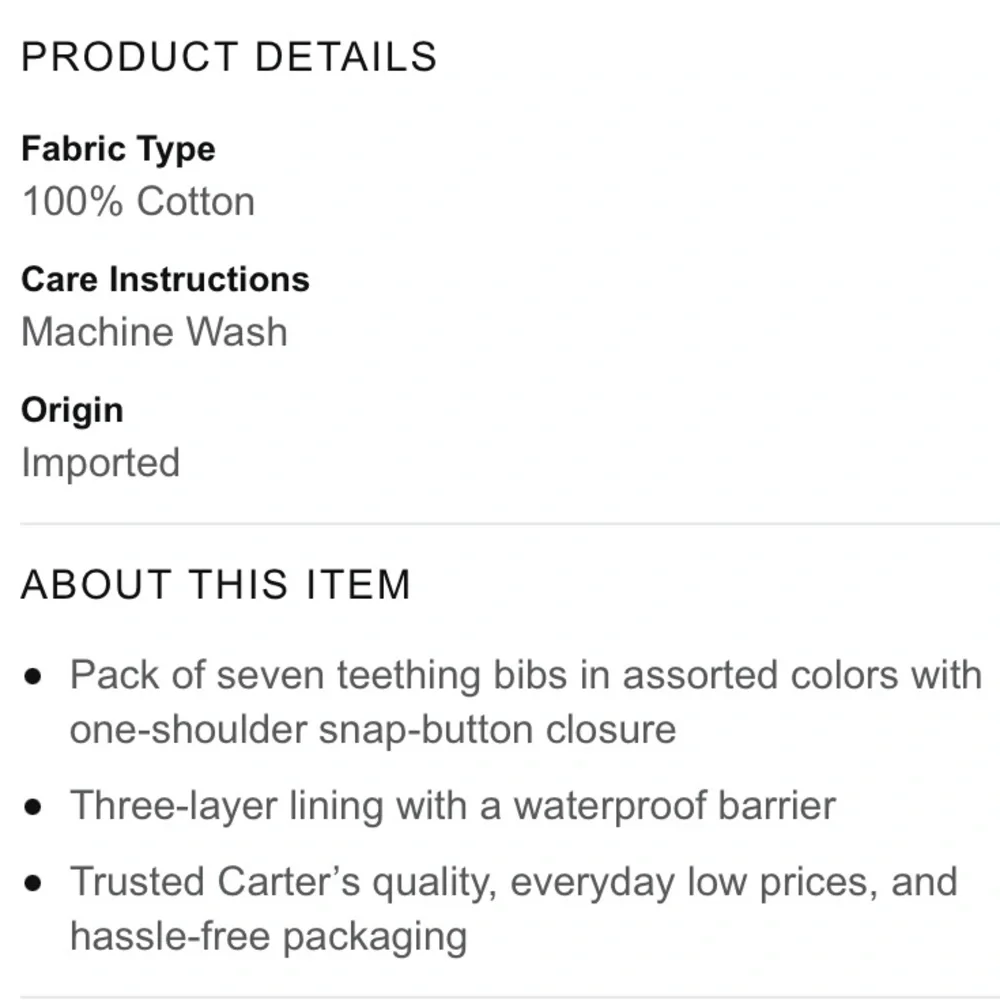 NEW Simple Joys by Carter's Baby Feeder Bibs 7